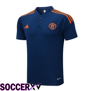 Manchester United Polo Jersey Royal Blue 2022/2023