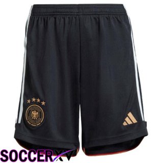 Germany Soccer Shorts Home Black White 2022/2023