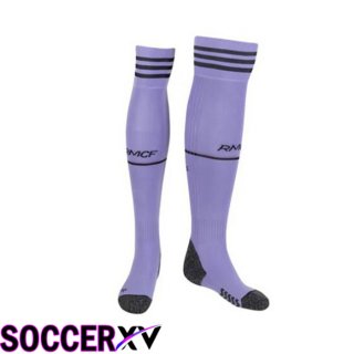 Real Madrid Soccer Socks Away Purple 2022/2023