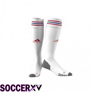 Olympique Lyon Soccer Socks Home White 2022/2023