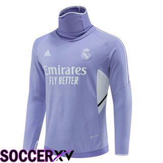 Real Madrid High collar Training Sweatshirt Purple 2022/2023