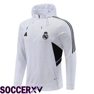 Real Madrid Training Sweatshirt Hoodie White 2022/2023