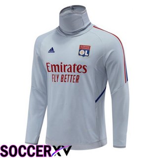 Olympique Lyon High collar Training Sweatshirt Grey 2022/2023