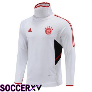 Bayern Munich High collar Training Sweatshirt White 2022/2023