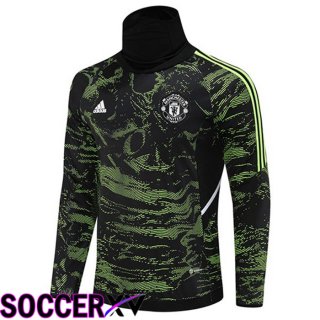 Manchester United High collar Training Sweatshirt Green 2022/2023