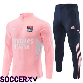 Olympique Lyon Training Tracksuit Pink 2022/2023