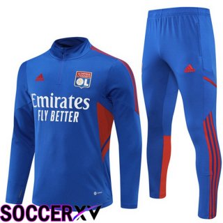 Olympique Lyon Training Jacket Suit Blue 2022/2023