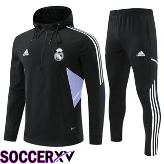 Real Madrid Training Tracksuit Hoodie Black 2022/2023