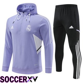 Real Madrid Training Tracksuit Hoodie Purple 2022/2023