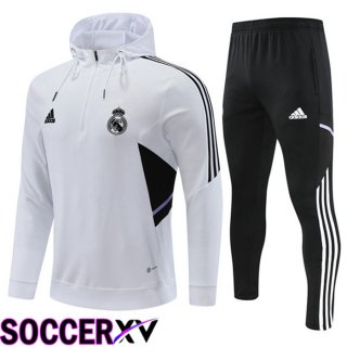 Real Madrid Training Tracksuit Hoodie White 2022/2023