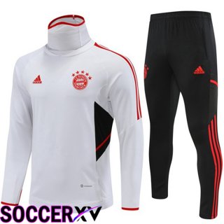 Bayern Munich High collar Training Tracksuit White 2022/2023