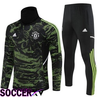 Manchester United High collar Training Jacket Suit Green 2022/2023