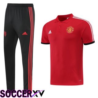 Manchester United Training T Jersey + Pants Red 2022/2023