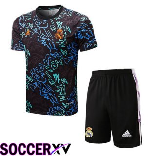 Real Madrid Training T Jersey + Shorts Black 2022/2023