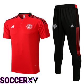 Manchester United Training T Jersey + Pants Red 2022/2023