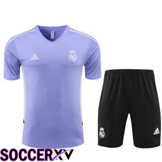 Real Madrid Training T Jersey + Shorts Purple 2022/2023