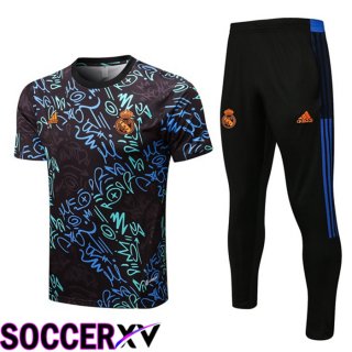 Real Madrid Training T Jersey + Pants Blue Black 2022/2023