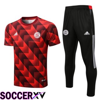 Bayern Munich Training T Jersey + Pants Red 2022/2023