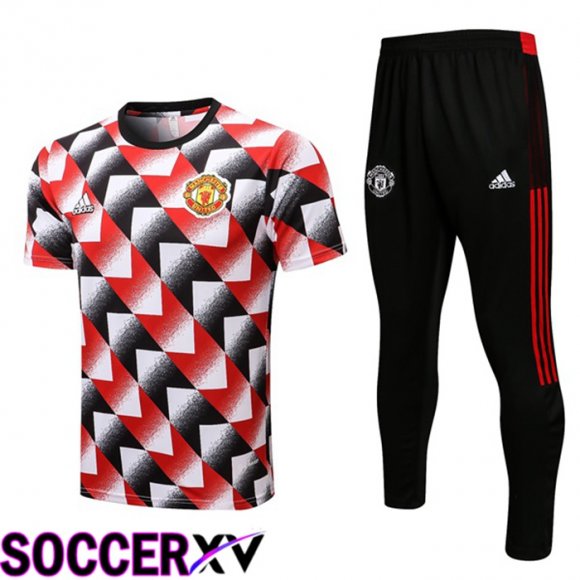 Manchester United Training T Jersey + Pants Red 2022/2023