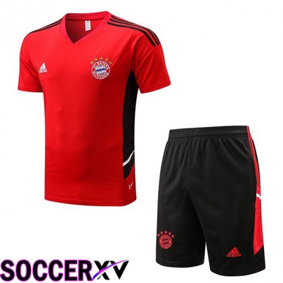 Bayern Munich Training T Jersey + Shorts Red 2022/2023