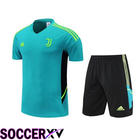 Juventus Training T Jersey + Shorts Green 2022/2023