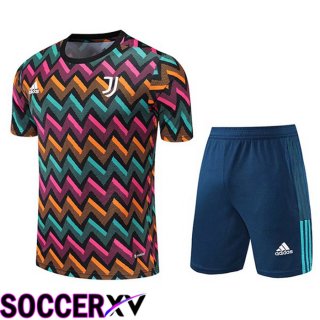 Juventus Training T Jersey + Shorts Green Purple 2022/2023