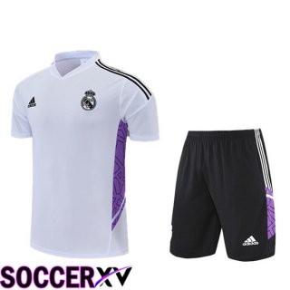 Real Madrid Training T Jersey + Shorts White 2022/2023