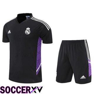 Real Madrid Training T Jersey + Shorts Black 2022/2023