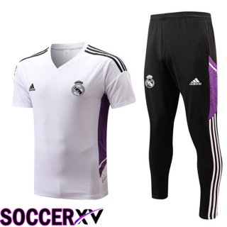 Real Madrid Training T Jersey + Pants White 2022/2023