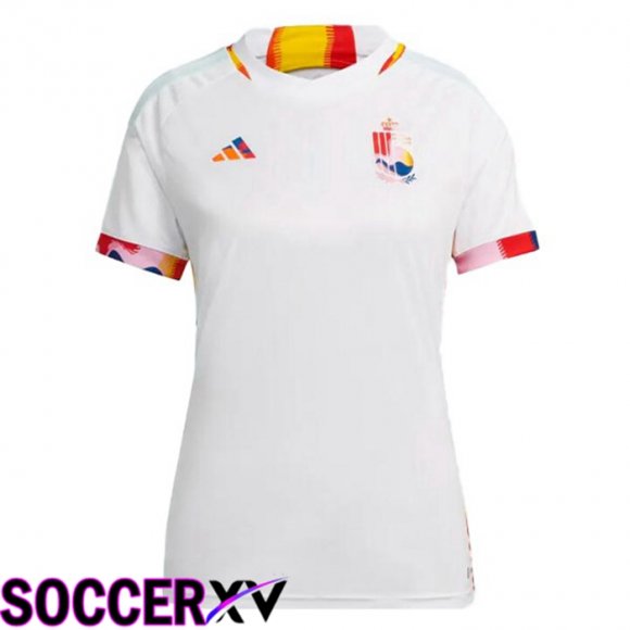 Belgium Womens Away Jersey White World Cup 2022