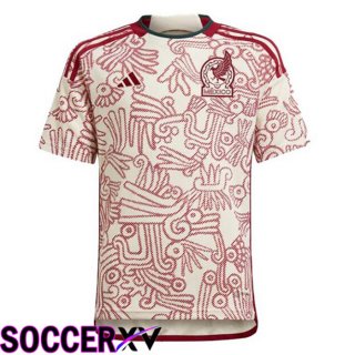 Mexico Away Jersey White Red World Cup 2022