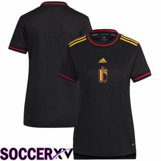 Belgium Womens Home Jersey Black Euro 2022