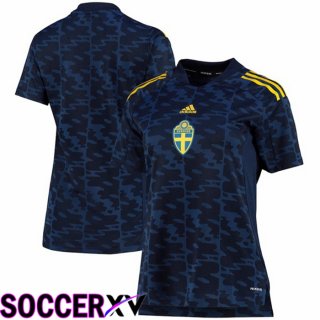 Sweden Womens Away Jersey Blue Euro 2022