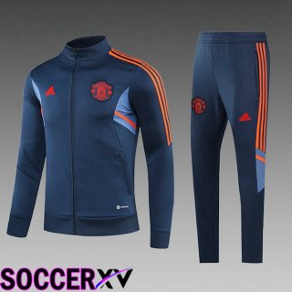 Manchester United Kids Training Jacket Suit Cyan 2023/2024