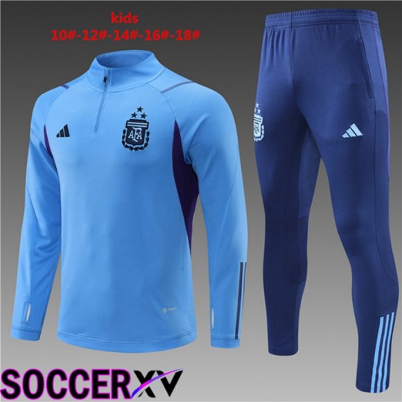 Argentina Kids Training Tracksuit Suit Blue 2023/2024