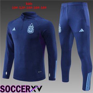 Argentina Kids Training Tracksuit Suit Royal Bluee 2023/2024