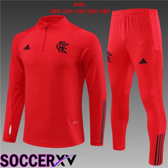 Flamengo Kids Training Tracksuit Suit Red 2023/2024