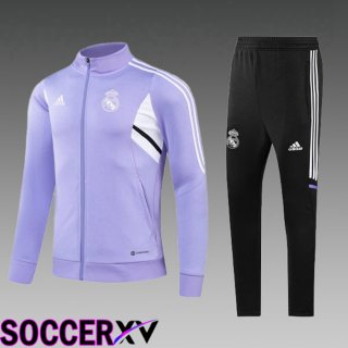 Real Madrid Kids Training Jacket Suit Purple 2023/2024