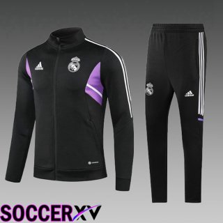 Real Madrid Kids Training Jacket Suit Black 2023/2024