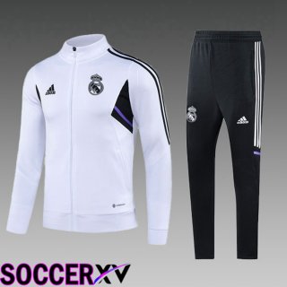 Real Madrid Kids Training Jacket Suit White 2023/2024