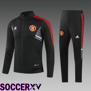 Manchester United Kids Training Jacket Suit Black 2023/2024