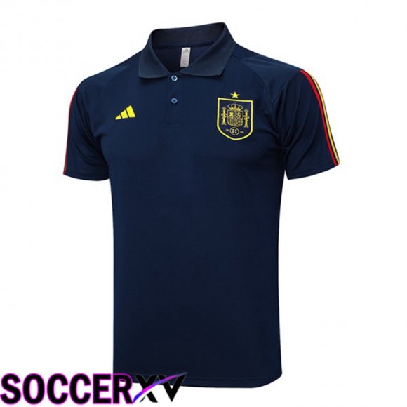 Spain Soccer Polo Royal Blue 2023/2024