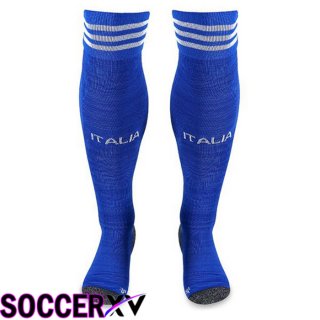 Italy Soccer Socks Home Blue 2023/2024