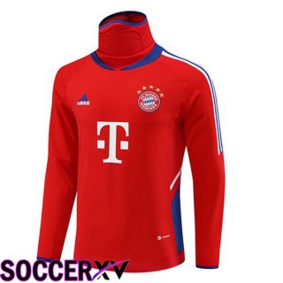 Bayern Munich High collar Training Sweatshirt Red 2023/2024