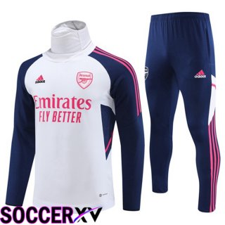 FC Arsenal High collar Training Tracksuit Suit White 2023/2024