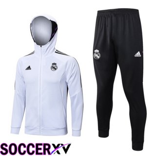 Real Madrid Training Tracksuit Hoodie White 2023/2024