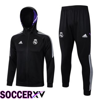 Real Madrid Training Tracksuit Hoodie Black 2023/2024