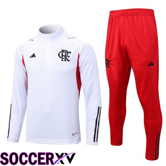 Flamengo Training Tracksuit Suit White 2023/2024