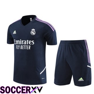 Real Madrid Training T Shirt + Shorts Royal Blue 2023/2024