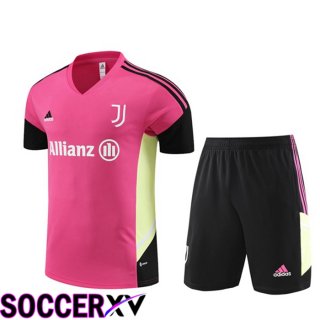 Juventus Training T Shirt + Shorts Red 2023/2024